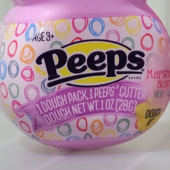 Peeps Bunnies Marshmallow Scent Mold Dough 4 Pack 2 Pink Shades w/ Shaped Cutter - Picture 2 of 4